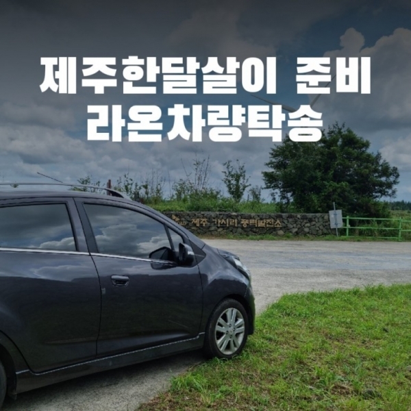 제주 한달살이 준비 렌트비 줄이기 필수, 제주 배편 예약 라온차량탁송